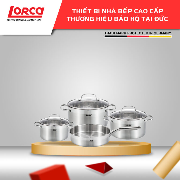 BỘ NỒI INOX ĐÁY LIỀN LORCA TA 5509