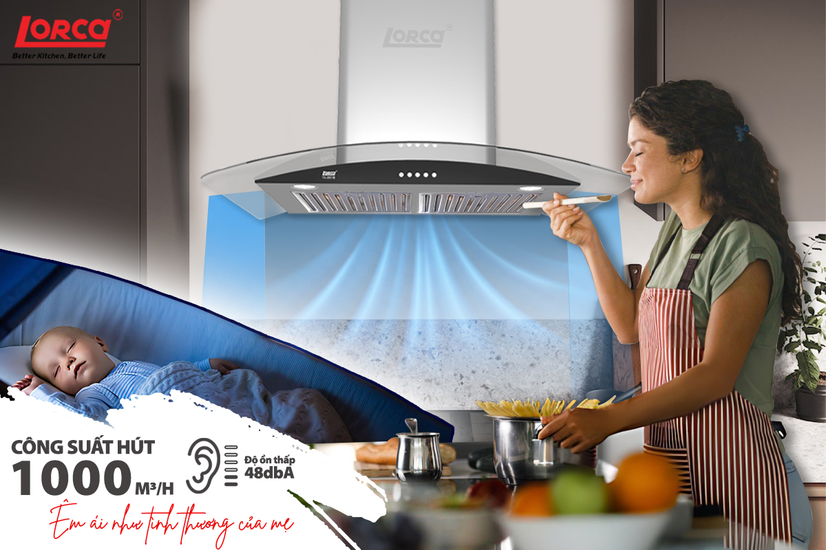 Máy hút mùi Lorca TA 2001B – Giải pháp hoàn hảo cho gian bếp hiện đại