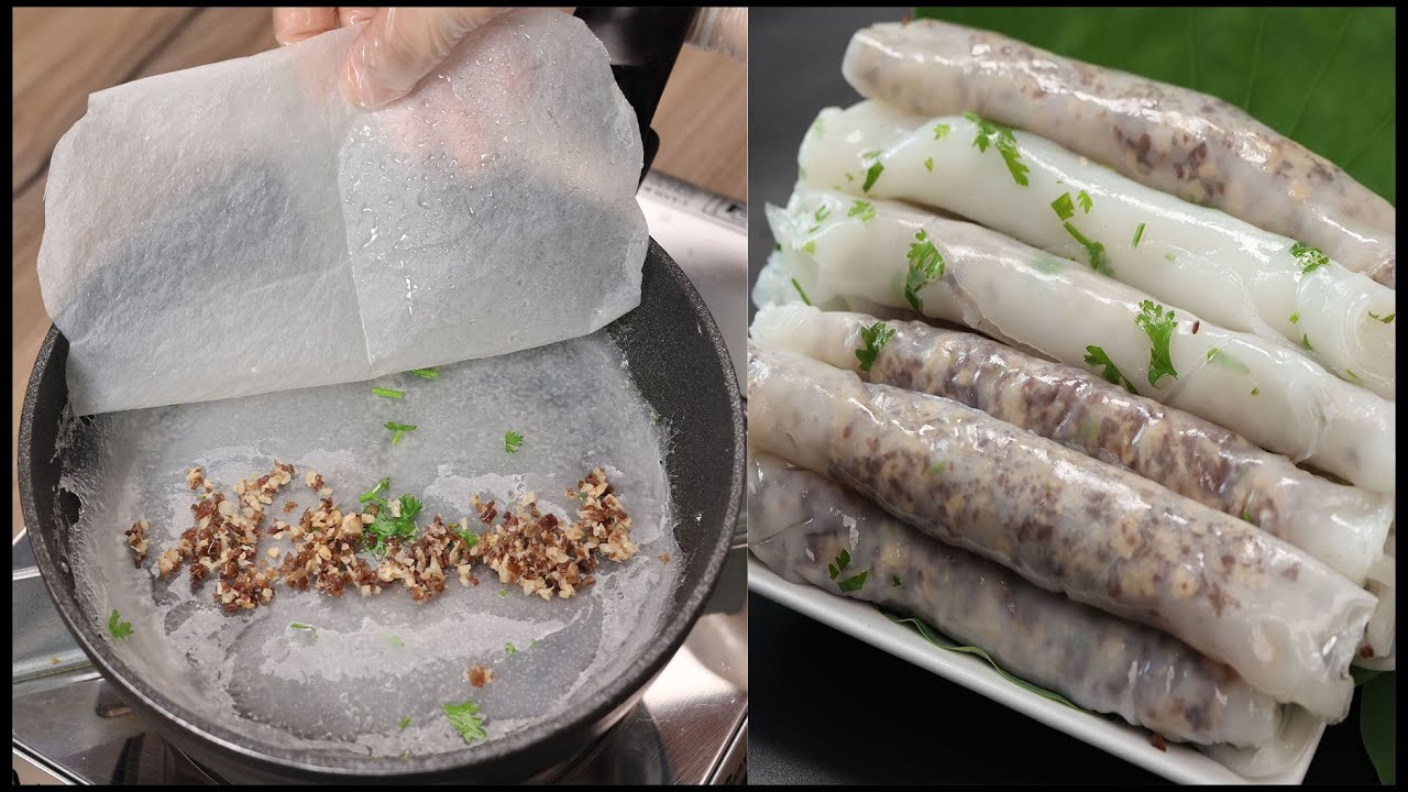 cách làm bánh cuốn bằng chảo chống dính